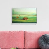 Elegante landelijke weide glooiende heuvels landsc canvas afdruk (Insitu (Woonkamer))