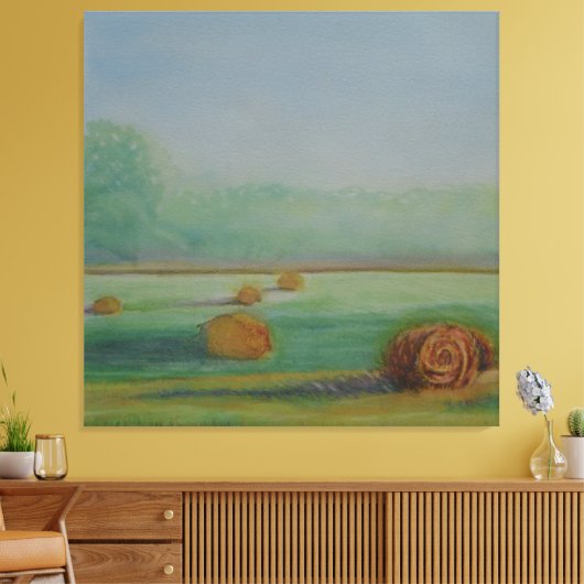 Elegante landelijke weide glooiende heuvels landsc canvas afdruk (Insitu (Woonkamer))