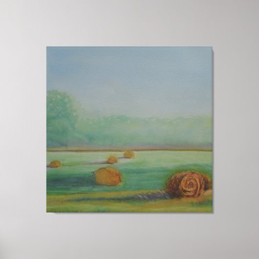 Elegante landelijke weide glooiende heuvels landsc canvas afdruk (Voorkant)