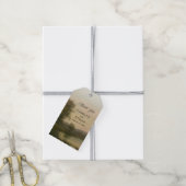 Elegante landgoed bruiloft bedankt cadeaulabel (Met Touw)