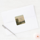 Elegante landgoed trouwnaam sticker (Envelop)
