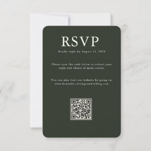 Elegante landhuis Ranch-reactiekaart RSVP Kaartje