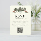 Elegante landhuis | Ranch-reactiekaart RSVP Kaartje (Staand voorkant)