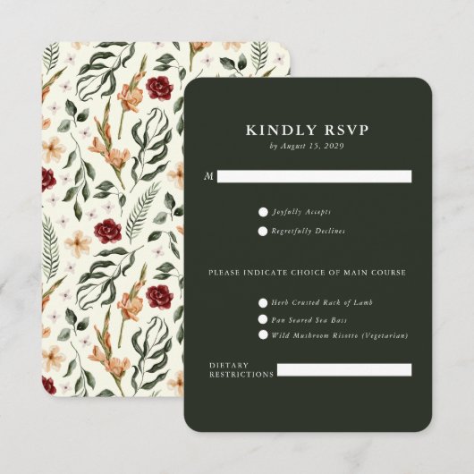 Elegante landhuis | Ranch RSVP-kaart  RSVP Kaartje (Voorkant / Achterkant)