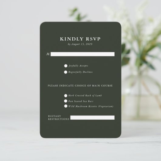 Elegante landhuis | Ranch RSVP-kaart  RSVP Kaartje (Staand voorkant)