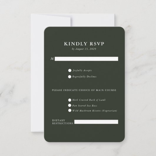 Elegante landhuis | Ranch RSVP-kaart  RSVP Kaartje (Voorkant)