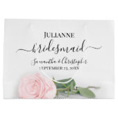 Elegante lange gestempelde roze Rose bruidsmeisje Groot Cadeauzakje (Achterkant)