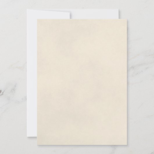 Elegante lange gestempelde witte roos romantische kaart (Achterkant)