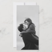 Elegante Lange Korte Verhaal Romantische Tijdslijn Save The Date (Achterkant)