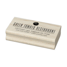 Elegante lange naam aangepaste logo retouradres rubberstempel