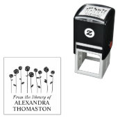 Elegante langsteelrozen Bibliotheek Boeknaam Zelfinktende Stempel (In situ)