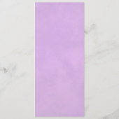 Elegante langstelige lila paarse roos bruiloft menu (Achterkant)