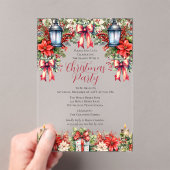 Elegante lantaarns | Kaarsen Bloemen Kerstfeest Acryl Uitnodigingen (Insitu (Draagbaar))