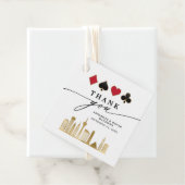 Elegante Las Vegas foto bestemming bruiloft Bedankjes Labels (In situ)