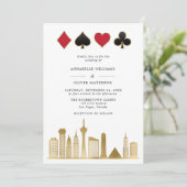 Elegante Las Vegas foto bestemming bruiloft Kaart (Staand voorkant)
