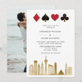 Elegante Las Vegas foto bestemming bruiloft Kaart (Voorkant / Achterkant)