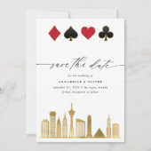 Elegante Las Vegas foto bestemming bruiloft Save The Date (Voorkant)