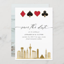 Elegante Las Vegas foto bestemming bruiloft Save The Date