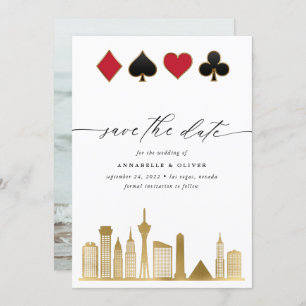 Elegante Las Vegas foto bestemming bruiloft Save The Date