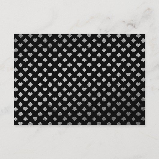 Elegante Las Vegas huwelijksreceptie Informatiekaartje (Achterkant)