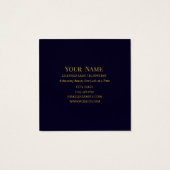 Elegante Lash Artist Visitekaartje Navy & Gold (Achterkant)