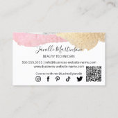 Elegante Lash Extensions Schoonheid Visitekaartje (Achterkant)