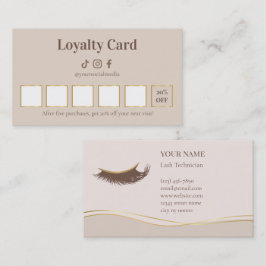 Elegante Lash-technicus Loyalty Card