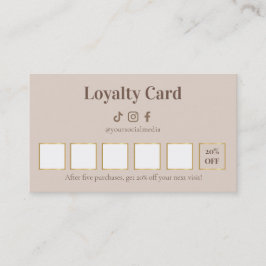 Elegante Lash-technicus Loyalty Card