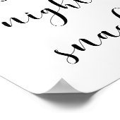 Elegante Late Night snacks bruiloft teken Poster (Hoek)