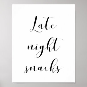 Elegante Late Night snacks bruiloft teken Poster