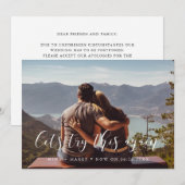 Elegante Laten we het opnieuw proberen huwelijksup Aankondiging (Voorkant / Achterkant)