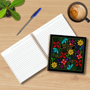 Elegante Latijns-Amerikaanse volksbloemen-checklis Notitieboek