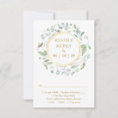 Elegante Laurel Greenery Floral Garland RSVP Kaartje (Voorkant)