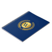 Elegante Laurel Krans met Monogram Initiaal Notitieboek (Linkerzijde)
