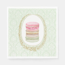 Elegante Laurel Krans met Pastel Macarons Servet