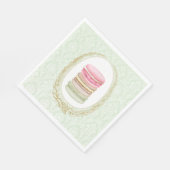Elegante Laurel Krans met Pastel Macarons Servet (Hoek)