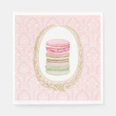 Elegante Laurel Krans met Pastel Macarons Servet (Voorkant)