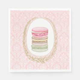 Elegante Laurel Krans met Pastel Macarons Servet