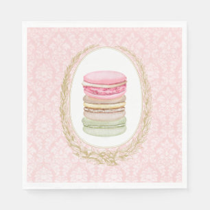 Elegante Laurel Krans met Pastel Macarons Servet