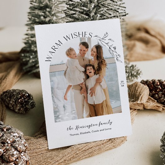 Elegante Laurels Arch Foto Vakantie Kaart