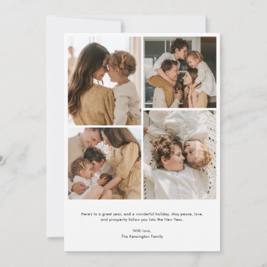 Elegante Laurels Arch Foto Vakantie Kaart Bourgond (Achterkant)