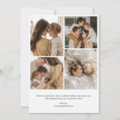 Elegante Laurels Arch Foto Vakantie Kaart - Taupe (Achterkant)