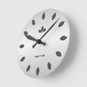 Elegante laurierbladeren ronde klok (Hoek)
