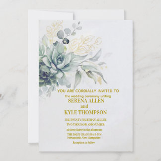 Elegante Lauwerkrans Monogram Typografie Bruiloft Kaart