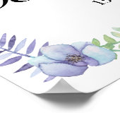 Elegante Lavanda Cruz De Oro Bautizo Bienvenido Poster (Hoek)