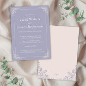 Elegante Lavendar Blush Roze Minimal Wedding Kaart