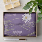 Elegante Lavendar Witte Boho Wildflower Floral Tissuepapier (Geschenk)