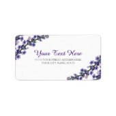 Elegante Lavendel Adresetiketten Etiket (Voorkant)