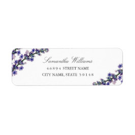 Elegante lavendel adreslabels etiket