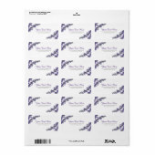 Elegante lavendel adreslabels etiket (Full Sheet)